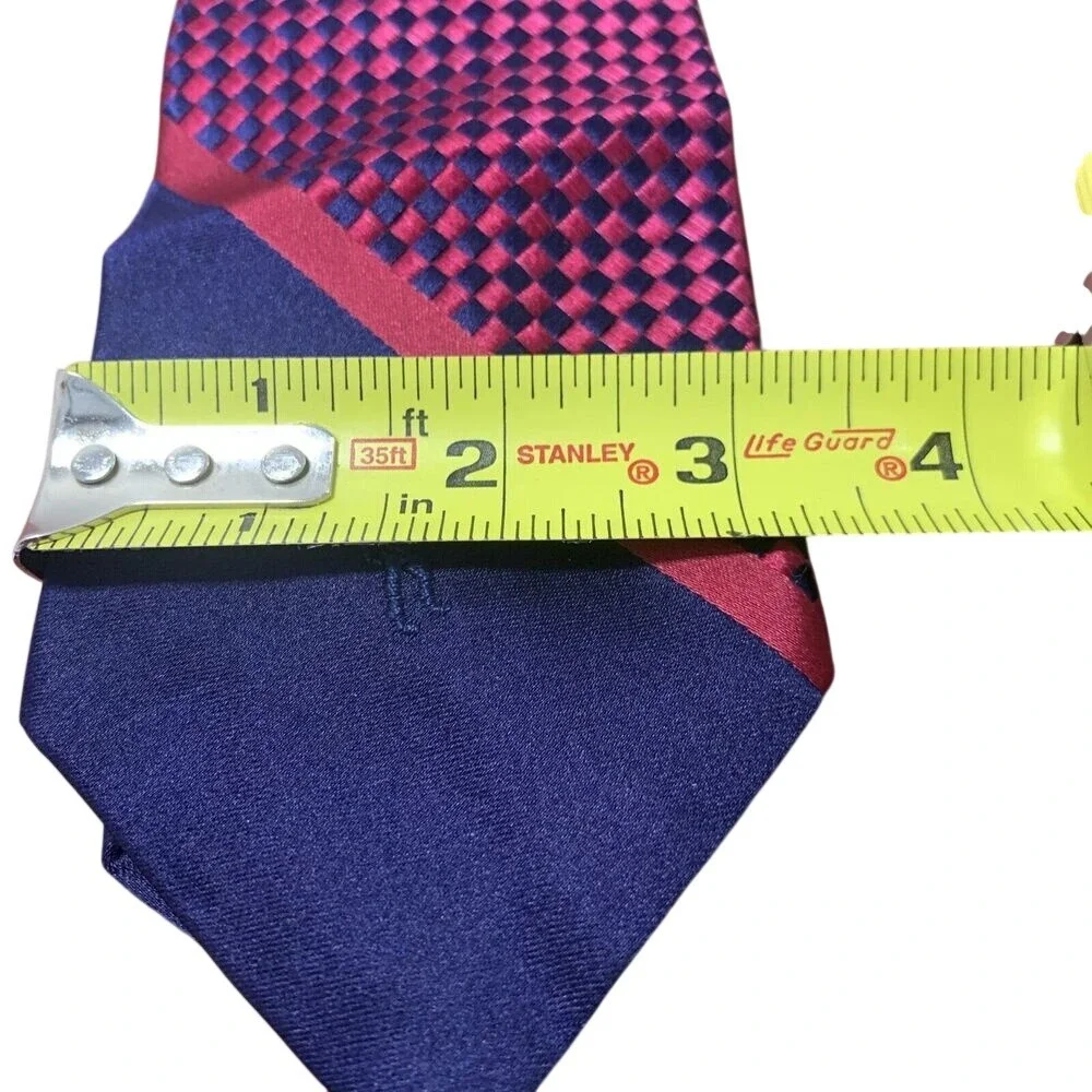 Vintage‎ John Frederics Tie - Brown, White & Blue Paisley Pattern - 3 Wide
